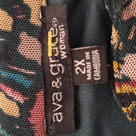 L womens Ava & Grace cap sleeve pullover regular size top XL - Picture 3 of 4